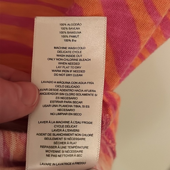 Michael Kors pink & coral zebra print T-shirt, size M - Picture 6 of 7